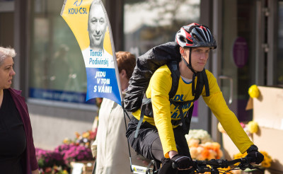 Marek a jeho začátky s reklamou na kole